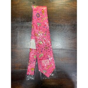 Fiesta San Antonio Antonio Barrera Tie Pink Necktie‎ Party Celebration Souvenir